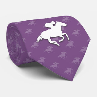 Galloping Horseman | Lila Sportgeschenke Krawatte