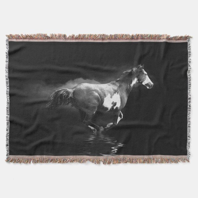 Galloping im Stil eines Westerns - Pferd und Rauch Decke (Vorderseite)