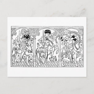 Galloping Knights Postcard Postkarte