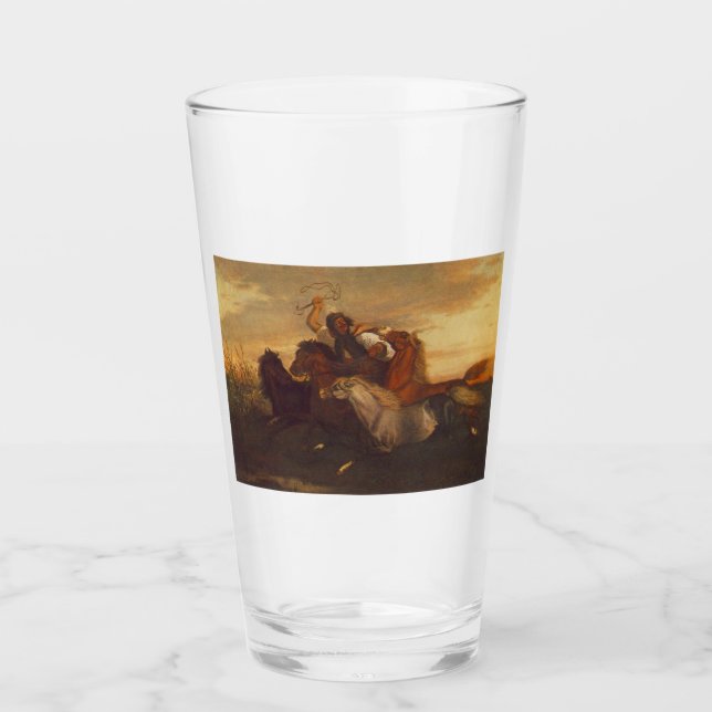 Galloping Outlaw (Cowboy on Horseback) (Pferde) Glas (Vorderseite)