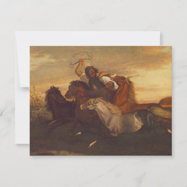 Galloping Outlaw (Cowboy on Horseback) (Pferde) Karte (Vorderseite)