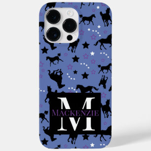Galloping Pferde Reitpferde Muster Monogramm Case-Mate iPhone 14 Pro Max Hülle