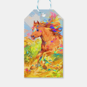 Galloping Pony - Kinderbuch Kunst Geschenkanhänger