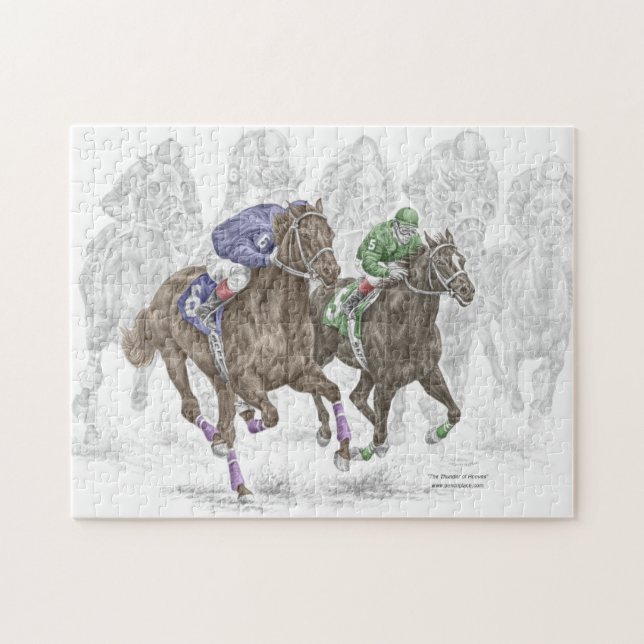 Galloping Race Pferde Puzzle (Horizontal)