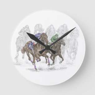 Galloping Race Pferde Runde Wanduhr