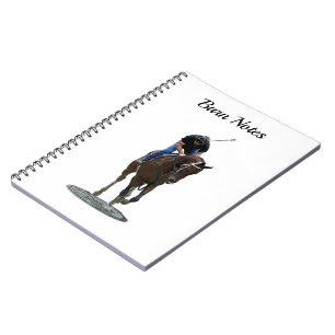 Galloping Thoroughbred Horse Spiral Foto Notebook Notizblock