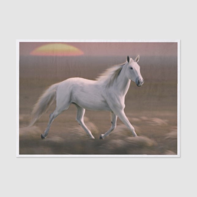 Galloping White Horse Seidenpapier (Vorderseite)