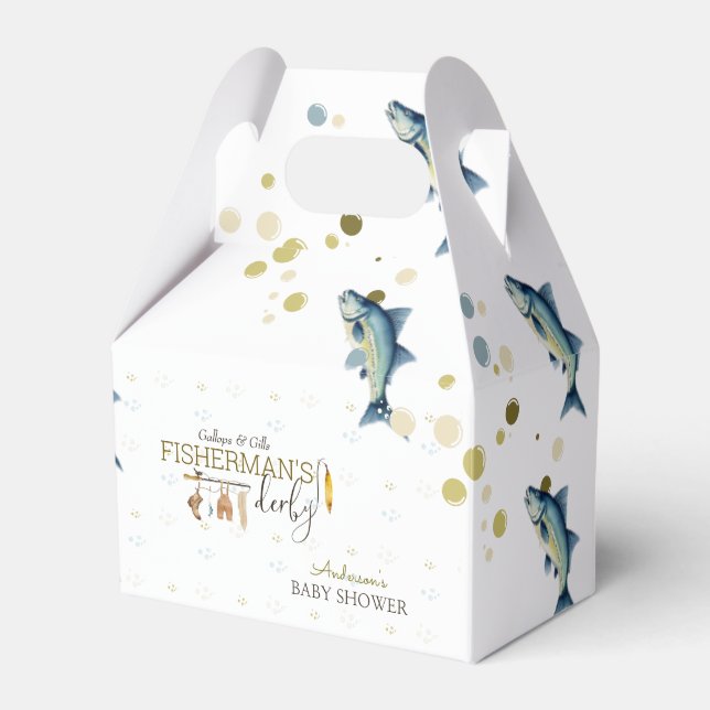 Gallops & Gills Fisherman's Derby Baby Shower Geschenkschachtel (Vorderseite)