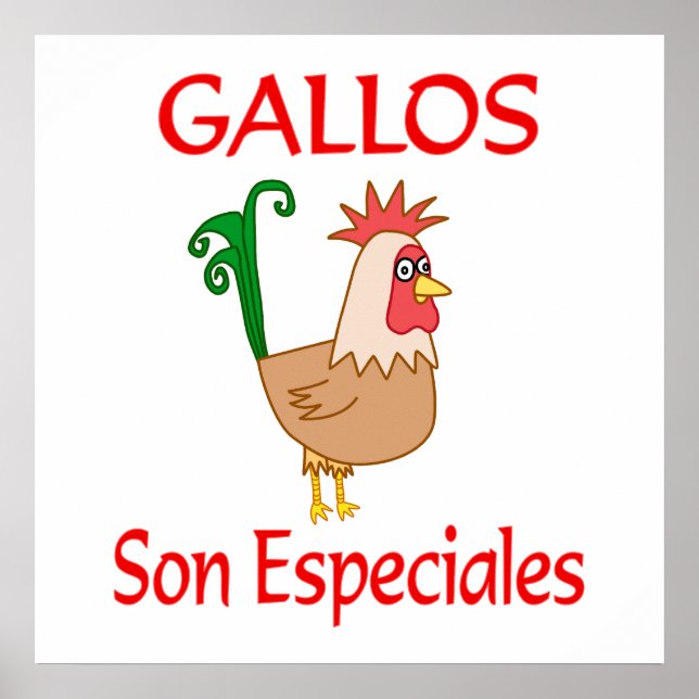 Gallos Son Especiales Poster (Vorne)
