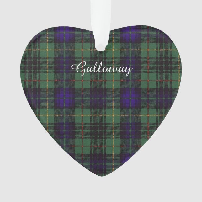 Galloway-Clan karierter schottischer Kilt Tartan Ornament (Vorderseite)
