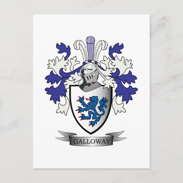 Galloway Familienwappen Coat of Arms Postkarte (Vorderseite)