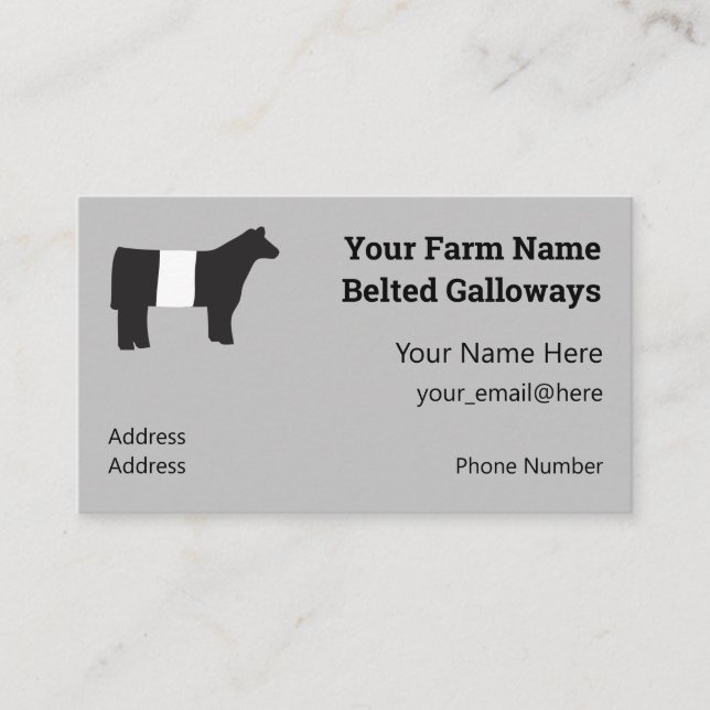 Galloway Farm Business Cards Visitenkarte (Vorderseite)