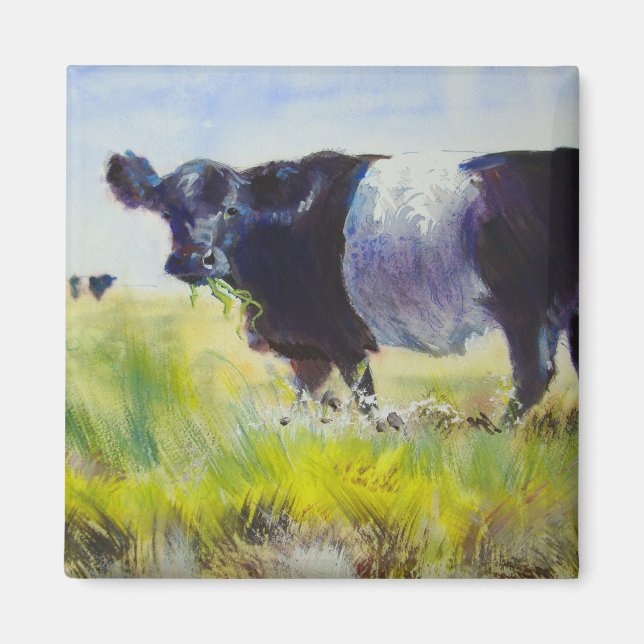 Galloway-Kuh-Gemälde Magnet (Vorne)