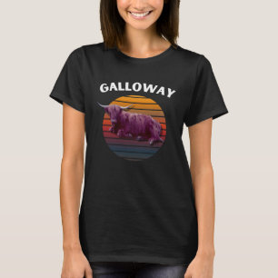 Galloway Kuh Retro für Männer Frauen Kinder T-Shirt