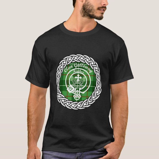 Galloway Nachname Nachname Scottish Clan Tan Abzei T-Shirt (Vorderseite)