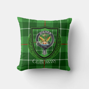 Galloway Schottischer Clan-Tartan & Wappen Kissen