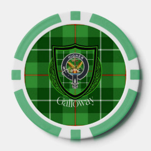 Galloway schottischer Clan Tartan & Wappen Pokerchips