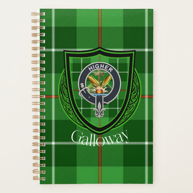Galloway Scottish Clan Tartan & Crest Planer (Vorderseite)