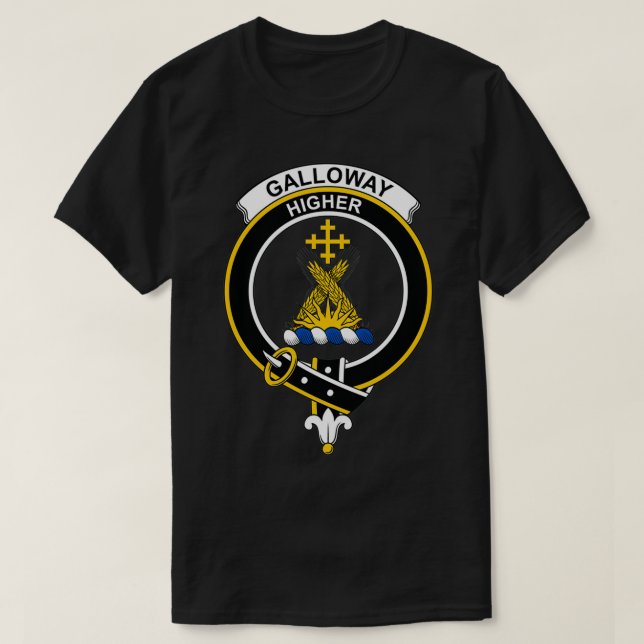 Galloway Wappen Tartan Clan Scottish Clan T-Shirt (Design vorne)