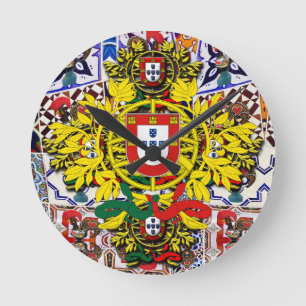 Galo de Barcelona Portugal Runde Wanduhr