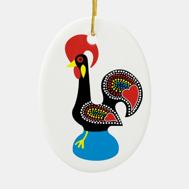 Galo de Barcelos Keramikornament (Vorne)