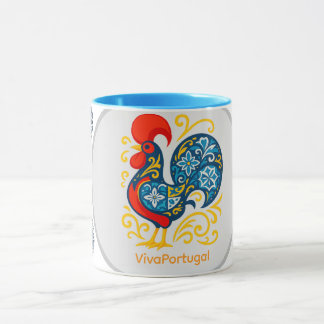 Galo de Barcelos Mug – Portuguese Rooster Azulejo  Tasse