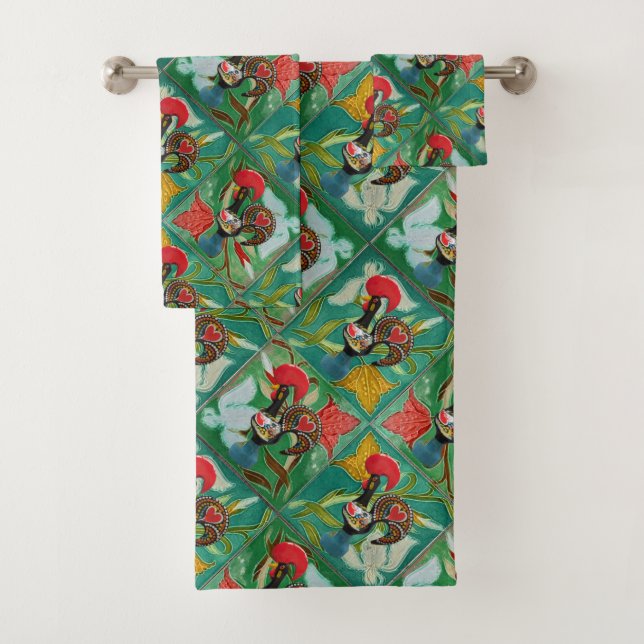 Galo de Barcelos, Portugal Badhandtuch Set (Insitu)