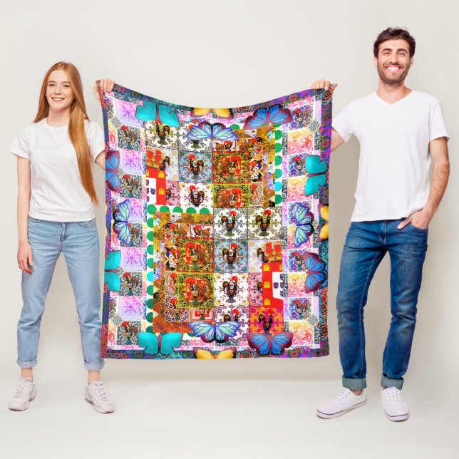 Galo de Barcelos, Portugal Fleecedecke (Beispiel)