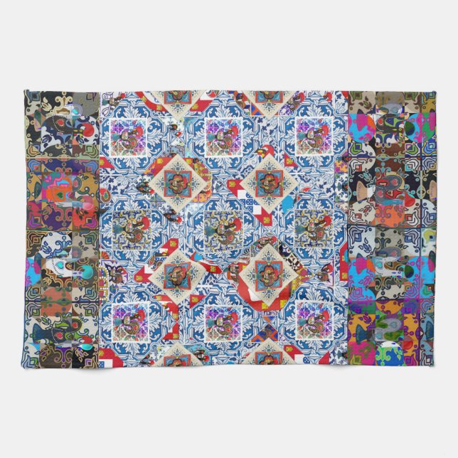 Galo de Barcelos, Portugal Geschirrtuch (Horizontal)