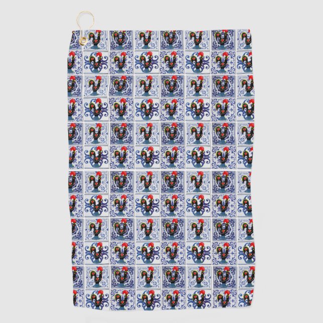 Galo de Barcelos, Portugal Golfhandtuch (Vorderseite)