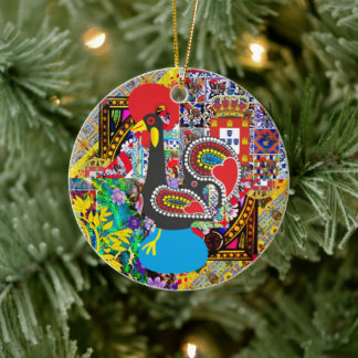 Galo de barcelos, Portugal Keramik Ornament
