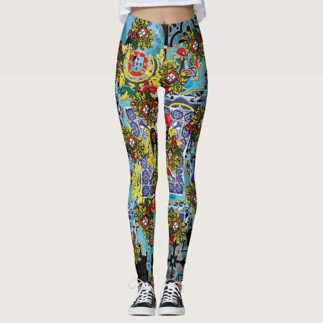 Galo de Barcelos, Portugal Leggings (Vorderseite)