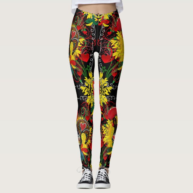 Galo de Barcelos, Portugal Leggings (Vorderseite)