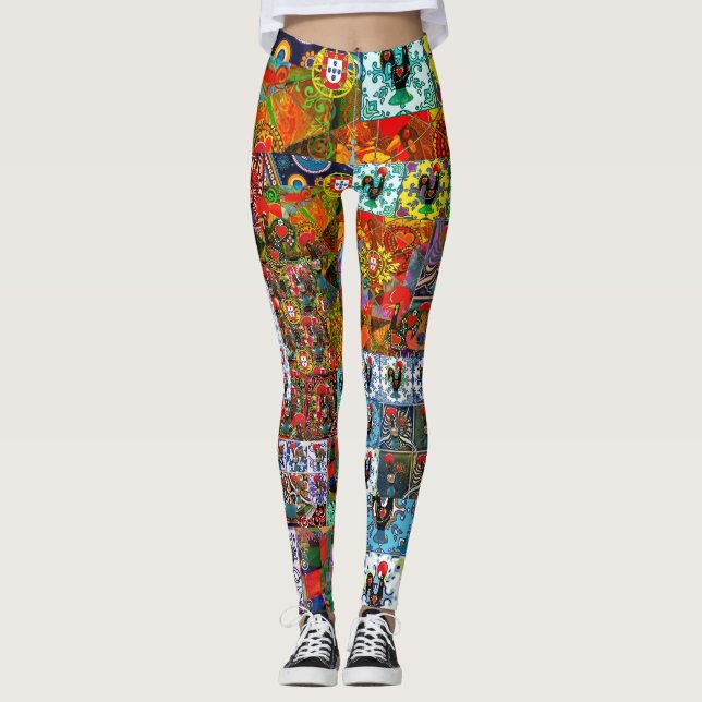 Galo de Barcelos, Portugal Leggings (Vorderseite)