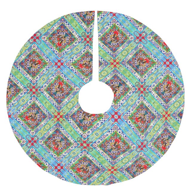 Galo de Barcelos, Portugal Polyester Weihnachtsbaumdecke (Vorderseite)