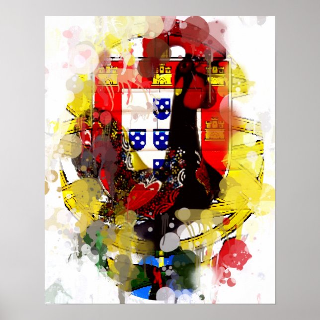 Galo de Barcelos, Portugal Poster (Vorne)