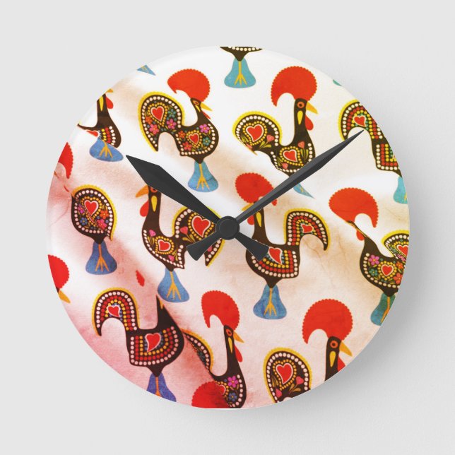 Galo de Barcelos, Portugal Runde Wanduhr (Vorderseite)