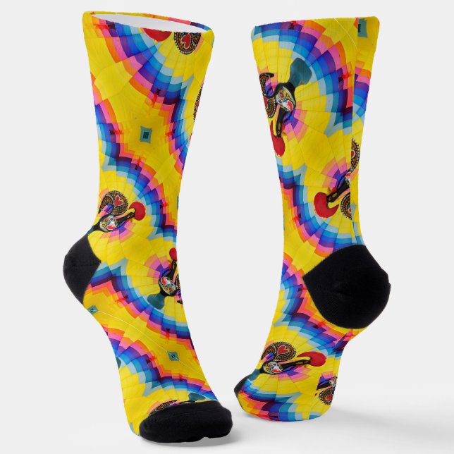 Galo de Barcelos, Portugal Socken (Gewinkelt)