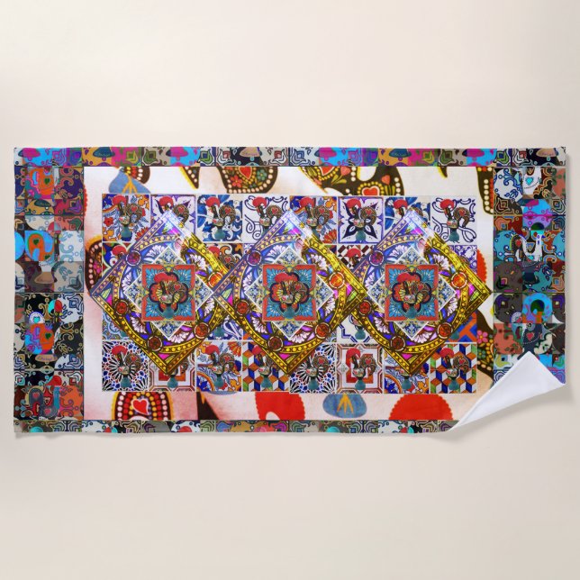 Galo de Barcelos, Portugal Strandtuch (Vorderseite)