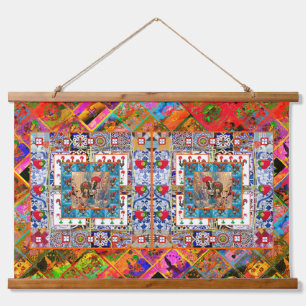 Galo de Barcelos, Portugal Wandteppich Mit Holzrahmen