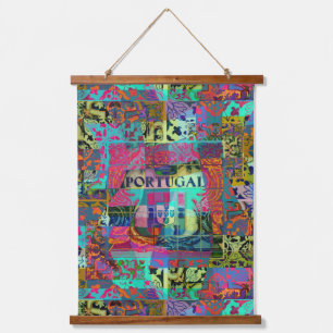 Galo de Barcelos, Portugal Wandteppich Mit Holzrahmen