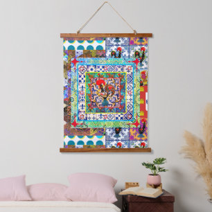 Galo de Barcelos, Portugal Wandteppich Mit Holzrahmen