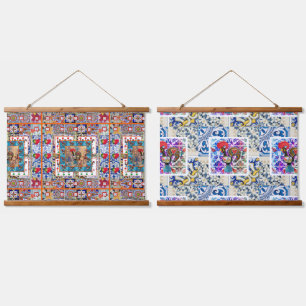 Galo de Barcelos, Portugal Wandteppich Mit Holzrahmen