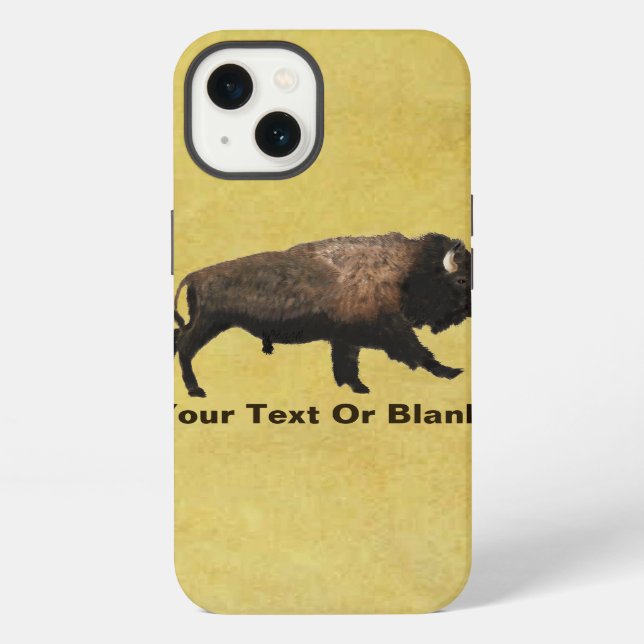 Galoppierende Bisons iPhone Hülle (Rückseite)