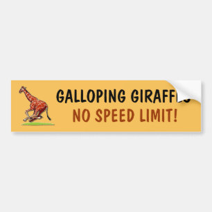 Galoppierende Giraffen-Schablone Autoaufkleber