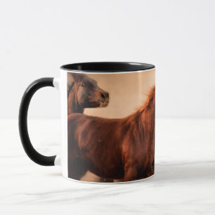 Galoppierende Pferde, Unschärfe und fliegende Mähn Tasse