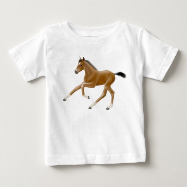 Galoppierendes Baby T-shirt (Vorderseite)