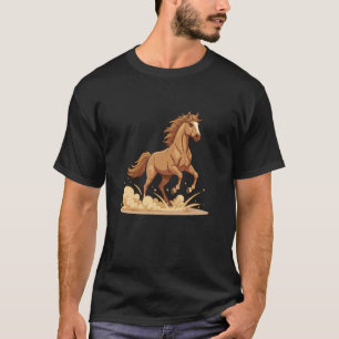 Galoppierendes Hengst Wildpferd Reitsport Western T-Shirt
