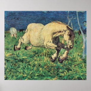 Galoppierendes Pferd durch Giovanni Segantini, Poster
