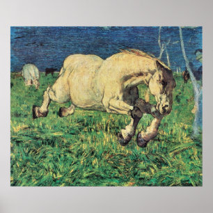 Galoppierendes Pferd durch Giovanni Segantini, Poster